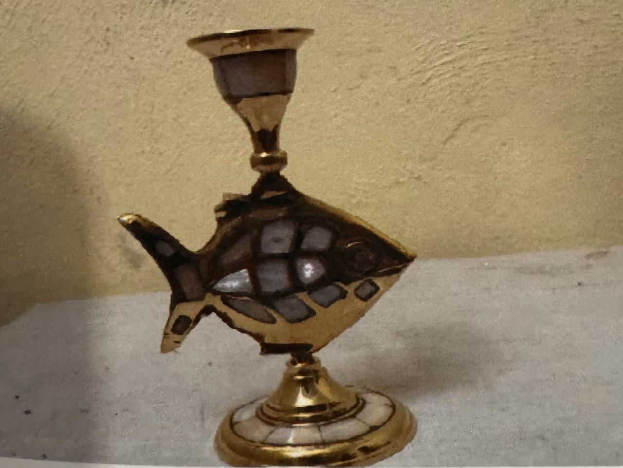 Brass Mop Candle stand